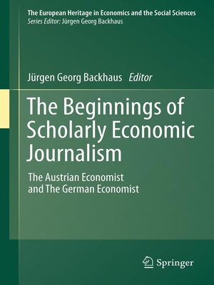 cover image of The Beginnings of Scholarly Economic Journalism
